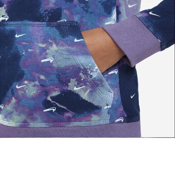 Nike Kids' Splash Dye Swoosh Galaxy Hoodie Jogger Pants Blue/Purple Sz M (10/12) - Picture 5 of 8